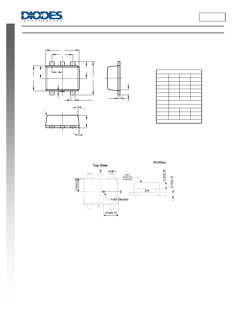 New prod uc t ah1894, Package outline dimensions | Diodes AH1894 User Manual | Page 11 / 13