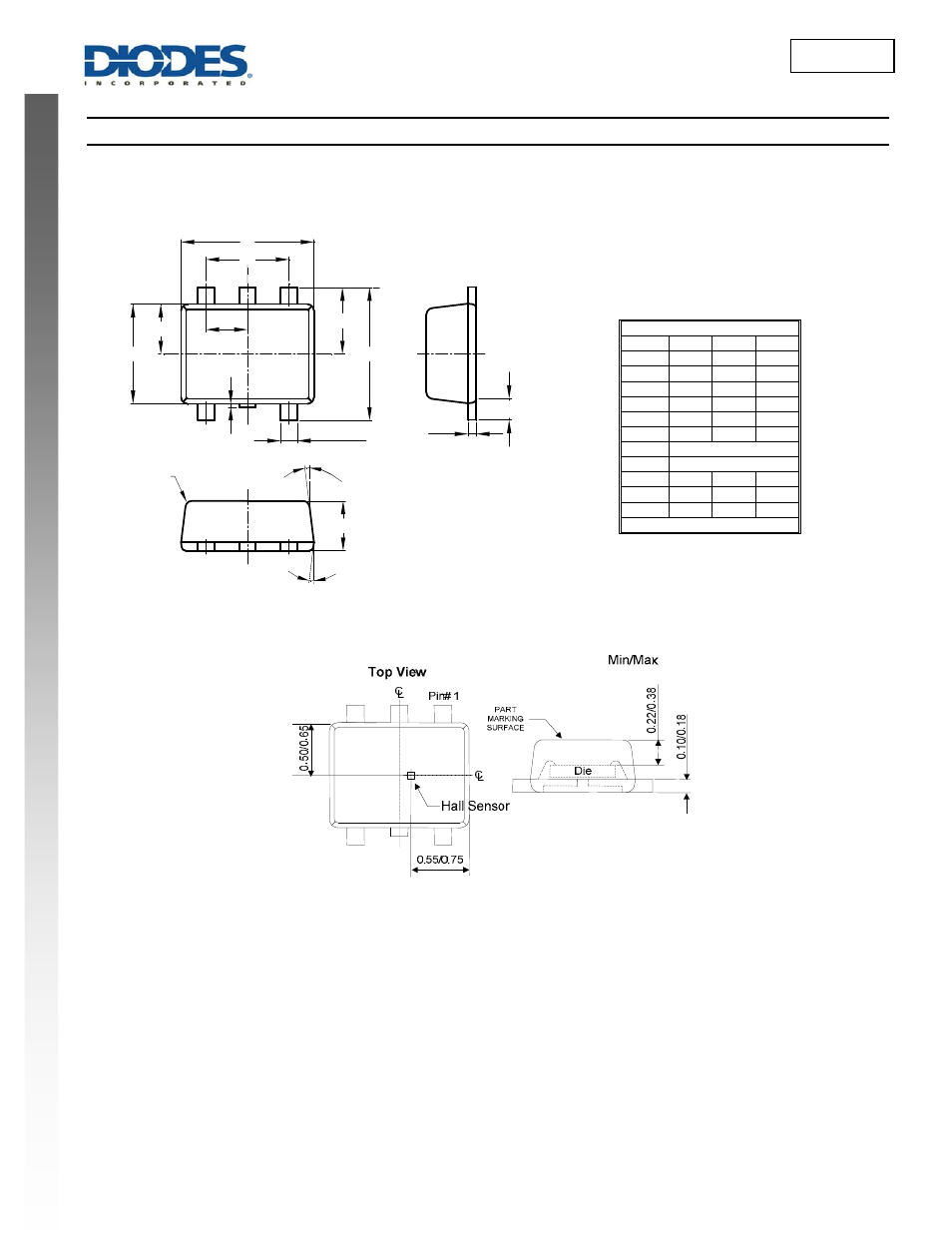 New prod uc t ah1895, Package outline dimensions | Diodes AH1895 User Manual | Page 8 / 10