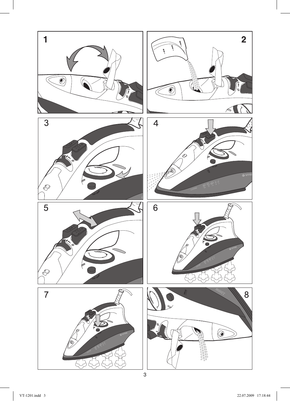 Vitek VT-1201 User Manual | Page 3 / 44