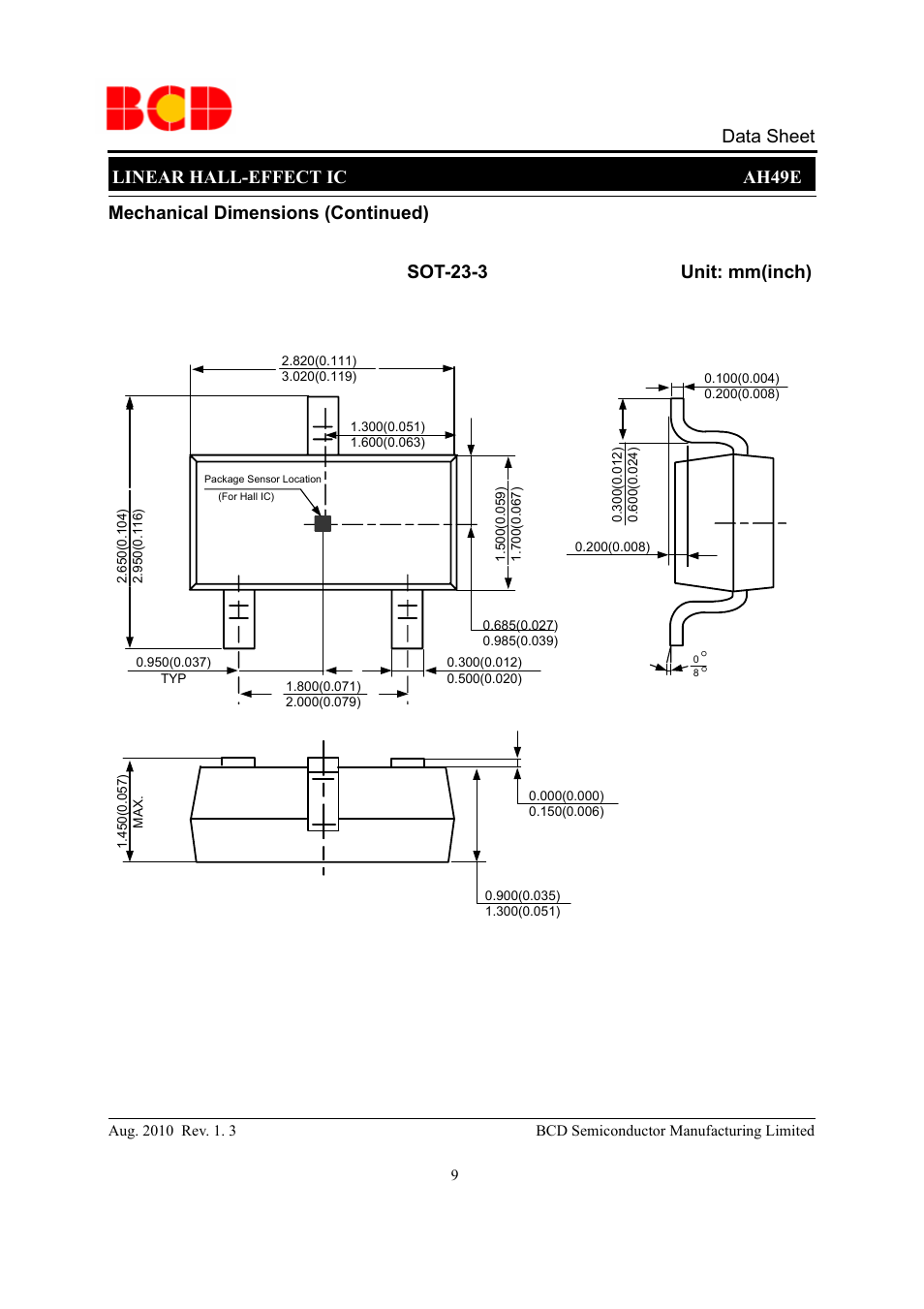 Diodes AH49E User Manual | Page 9 / 10