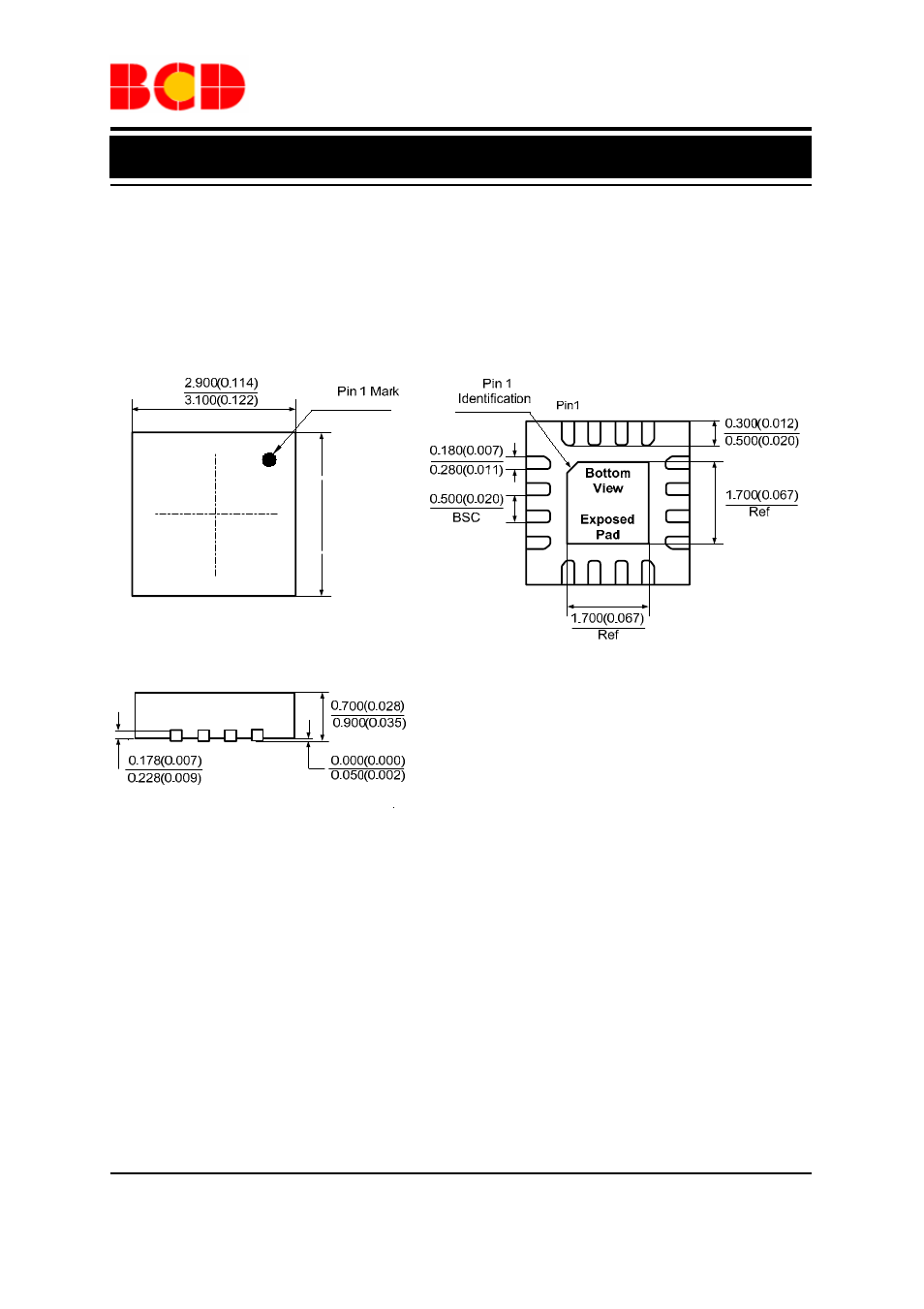 Preliminary datasheet, Mechanical dimensions qfn-3×3-16 unit: mm(inch) | Diodes AP2602 User Manual | Page 11 / 12