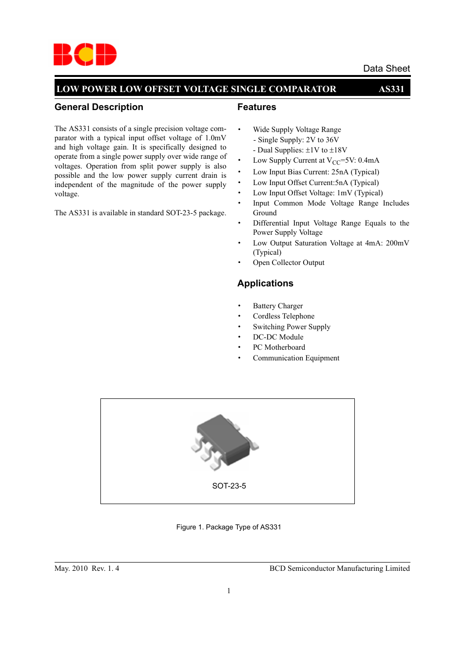 Diodes AS331 User Manual | 12 pages