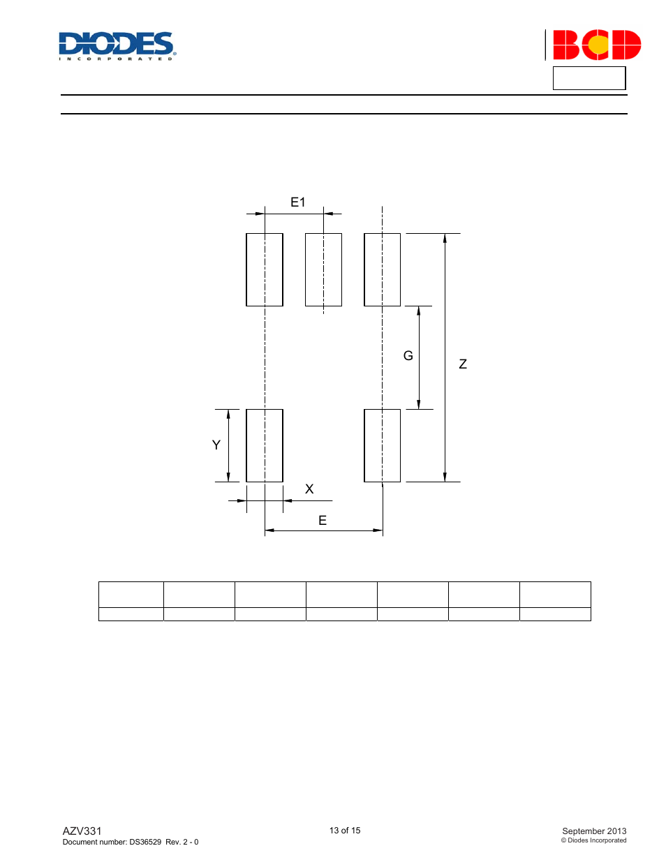 Azv331, Suggested pad layout | Diodes AZV331 User Manual | Page 13 / 15