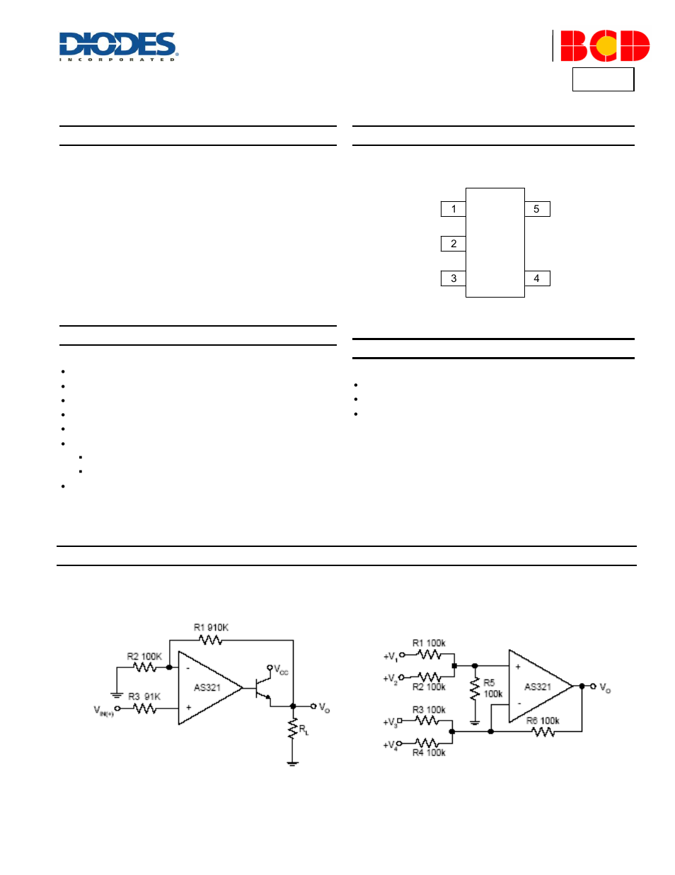 Diodes AS321 User Manual | 10 pages