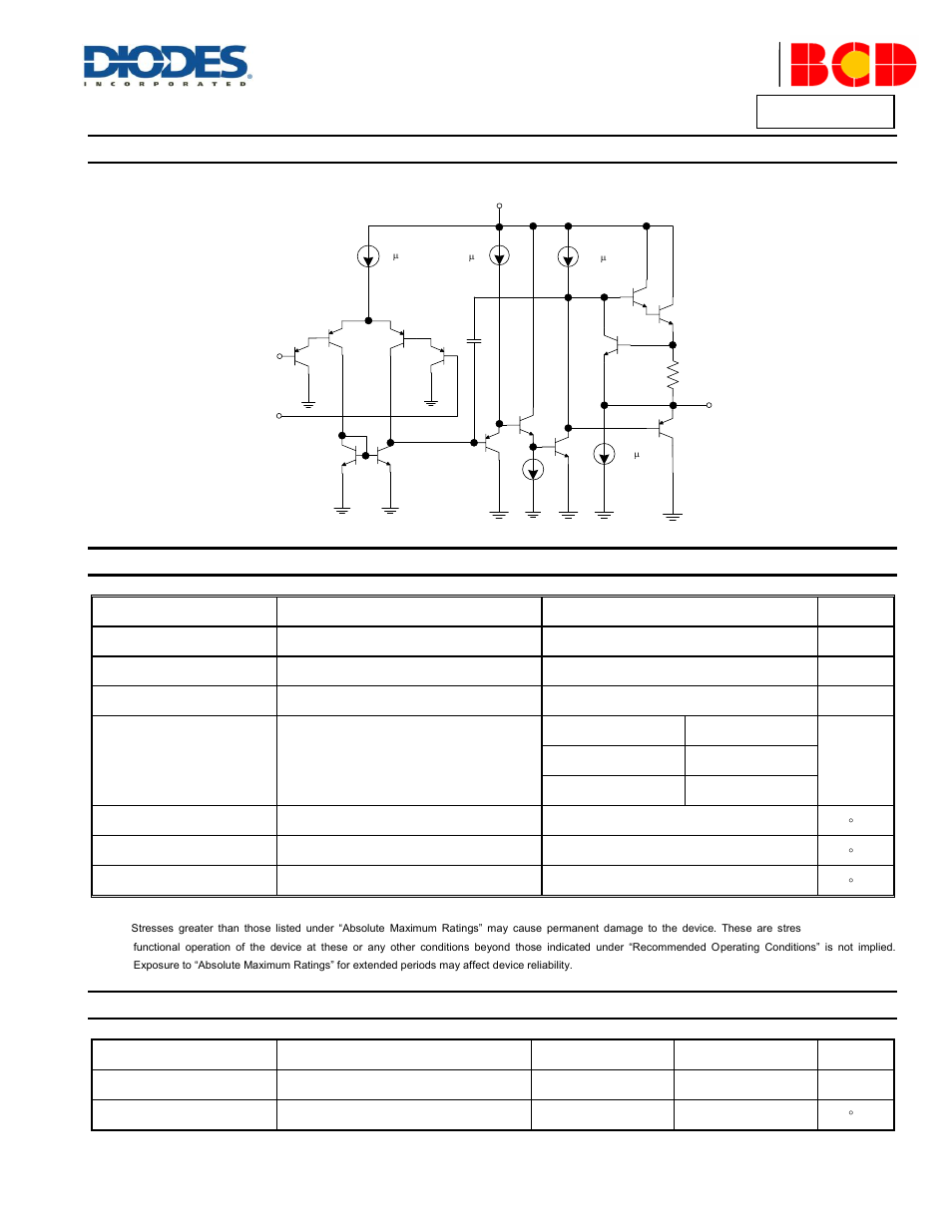 Functional block diagram, Absolute maximum ratings, Recommended operating conditions | A product line of diodes incorporated | Diodes AS324_A User Manual | Page 4 / 14