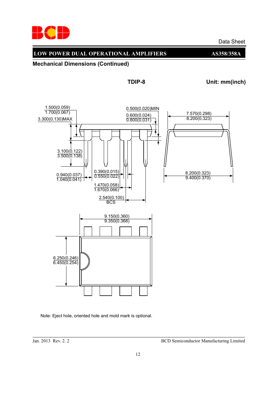 Diodes AS358_A User Manual | Page 12 / 16