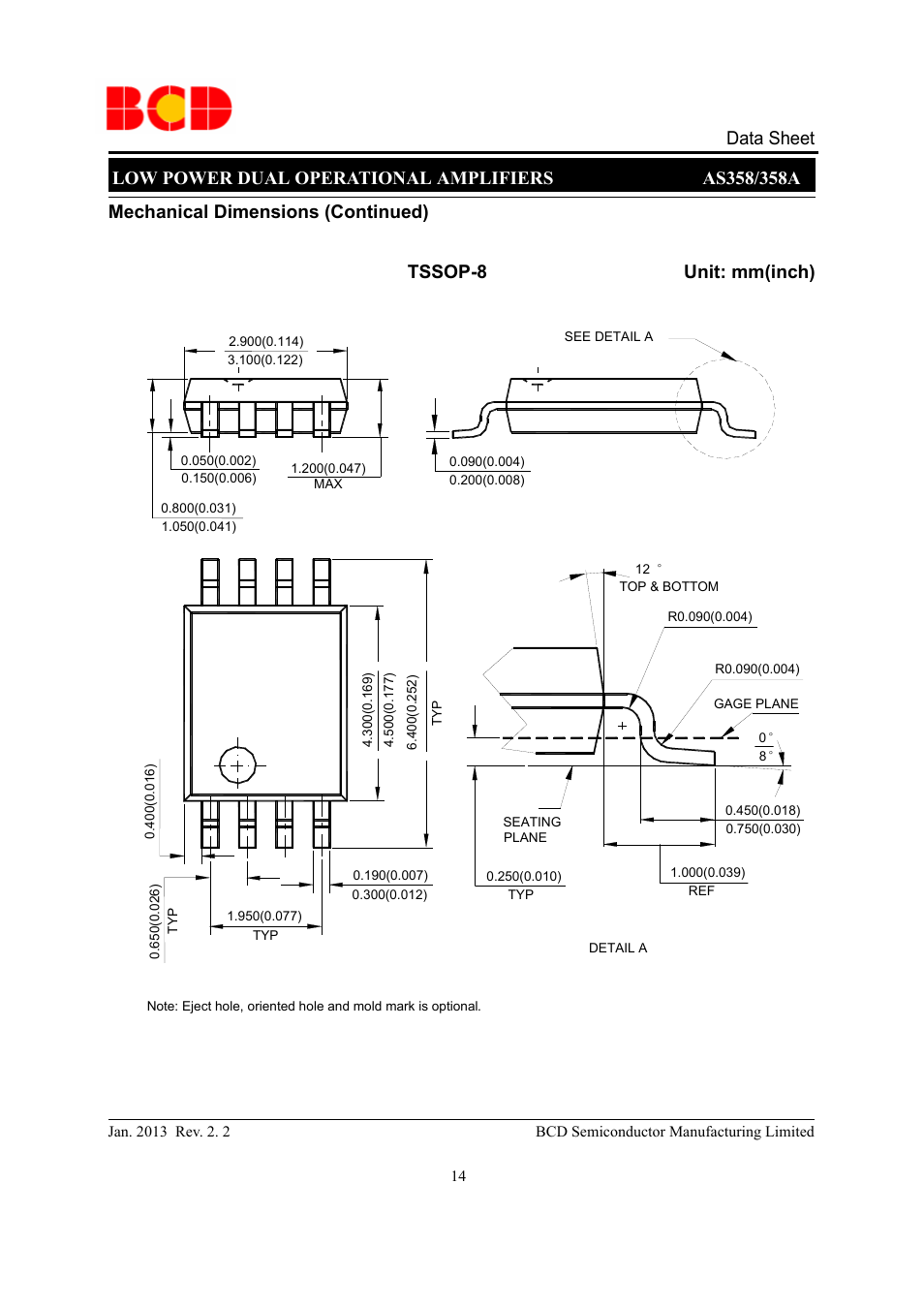 Diodes AS358_A User Manual | Page 14 / 16
