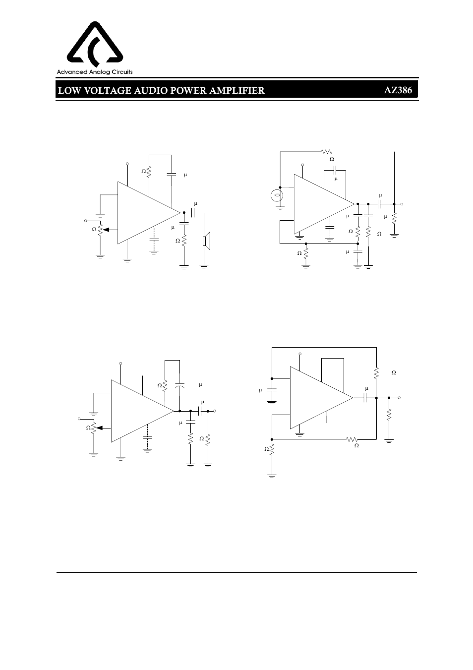 Low voltage audio power amplifier | Diodes AZ386 User Manual | Page 8 / 11