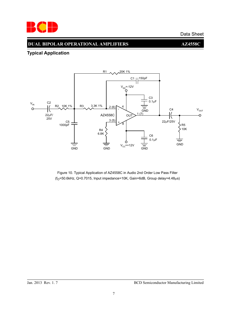 Diodes AZ4558C User Manual | Page 7 / 10