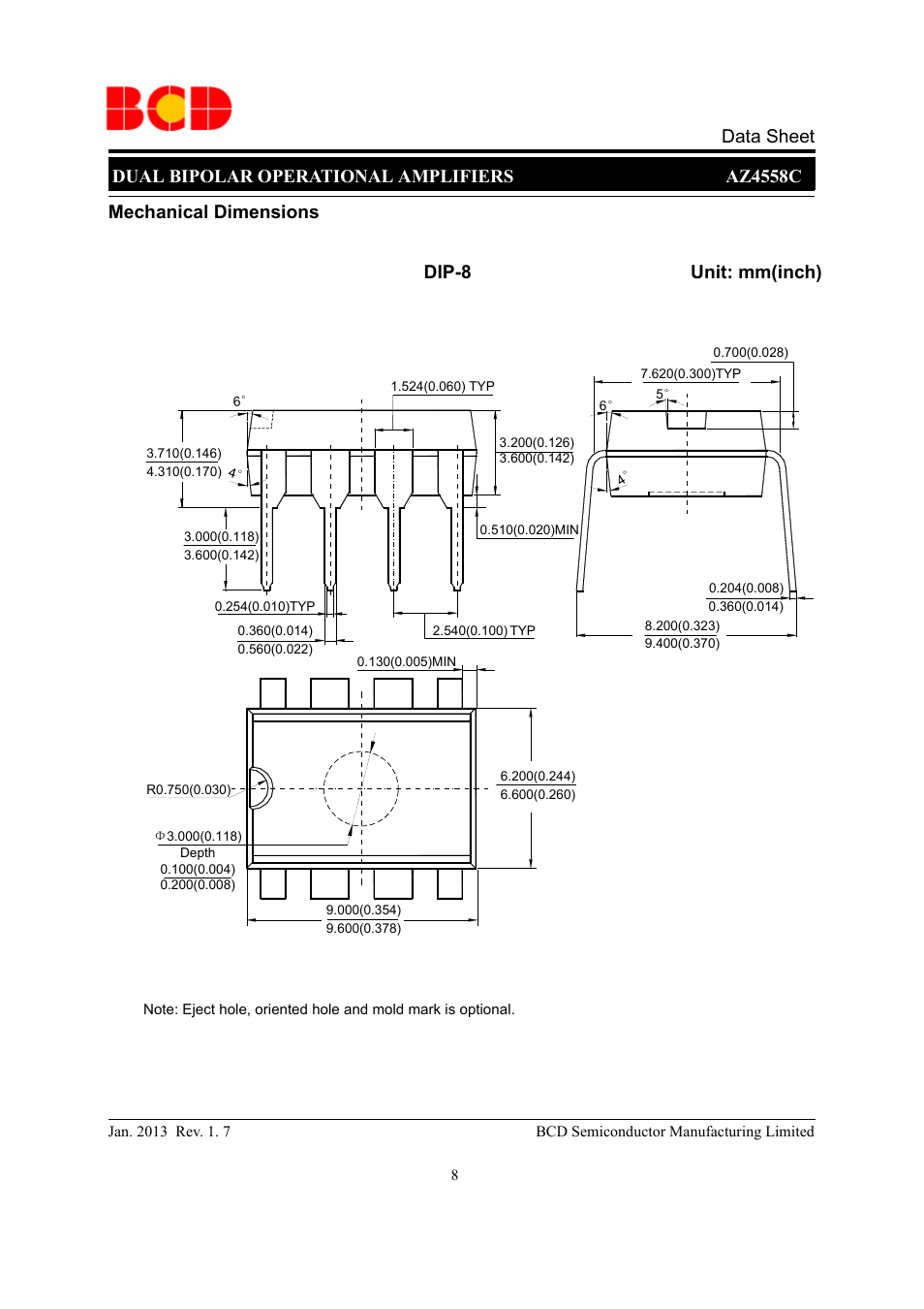 Diodes AZ4558C User Manual | Page 8 / 10