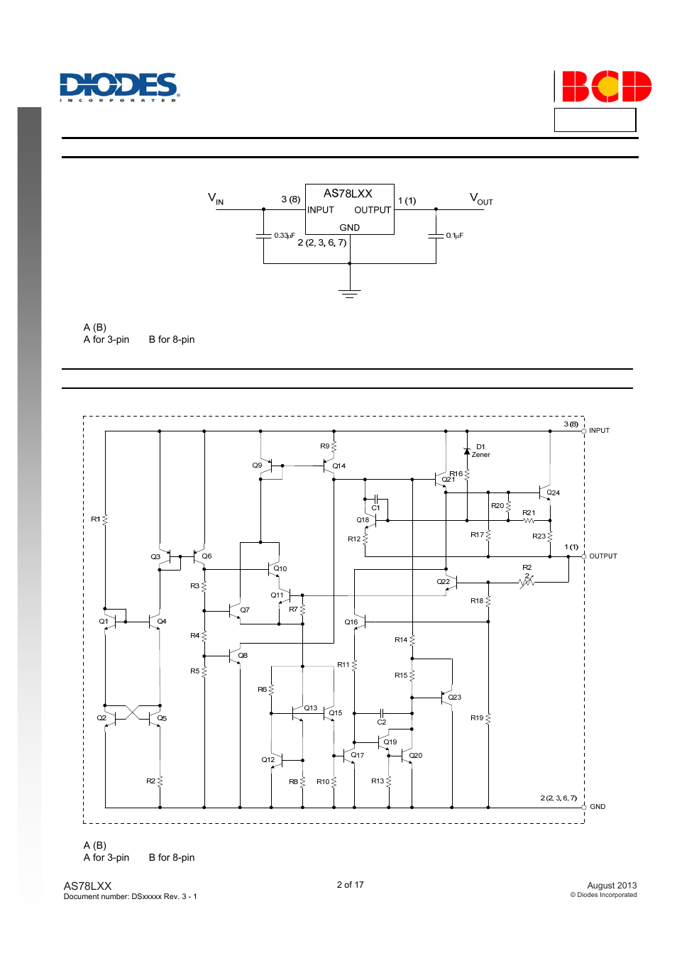 Diodes AS78LXX User Manual | Page 2 / 17