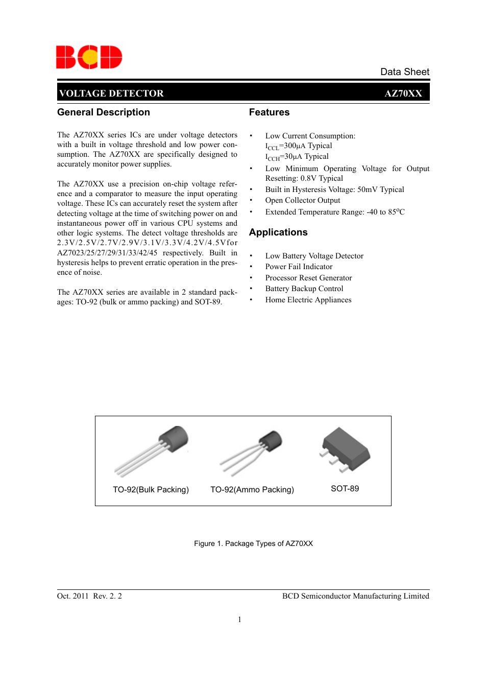 Diodes AZ70XX User Manual | 13 pages
