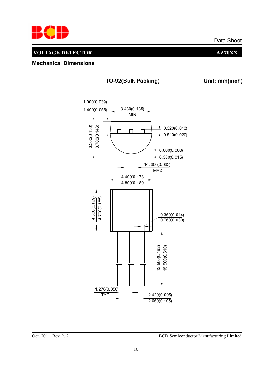 Diodes AZ70XX User Manual | Page 10 / 13