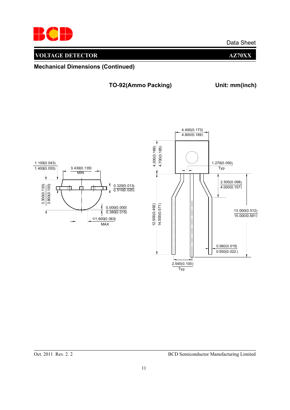 Diodes AZ70XX User Manual | Page 11 / 13