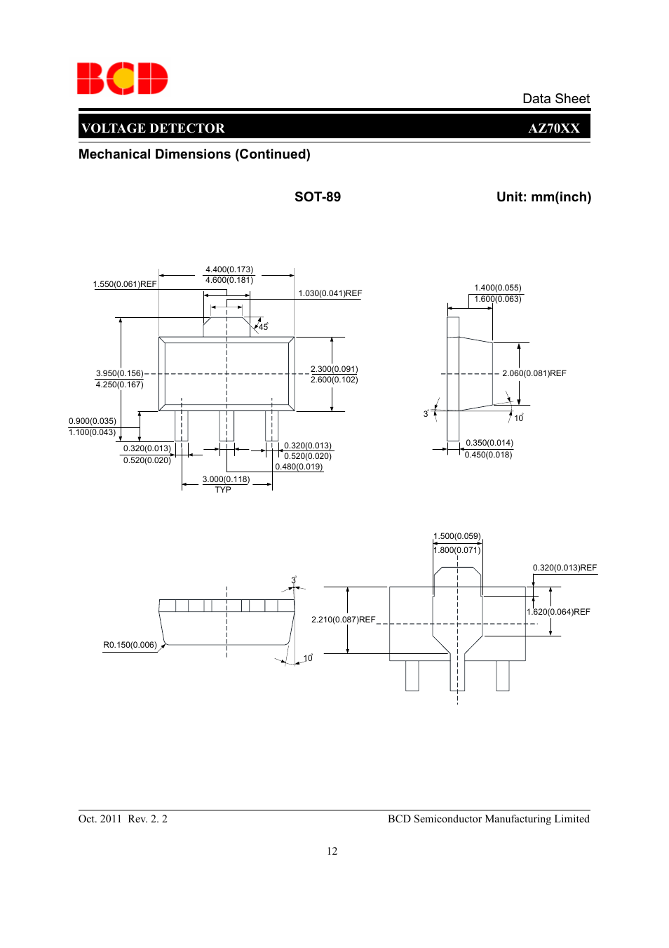 Diodes AZ70XX User Manual | Page 12 / 13