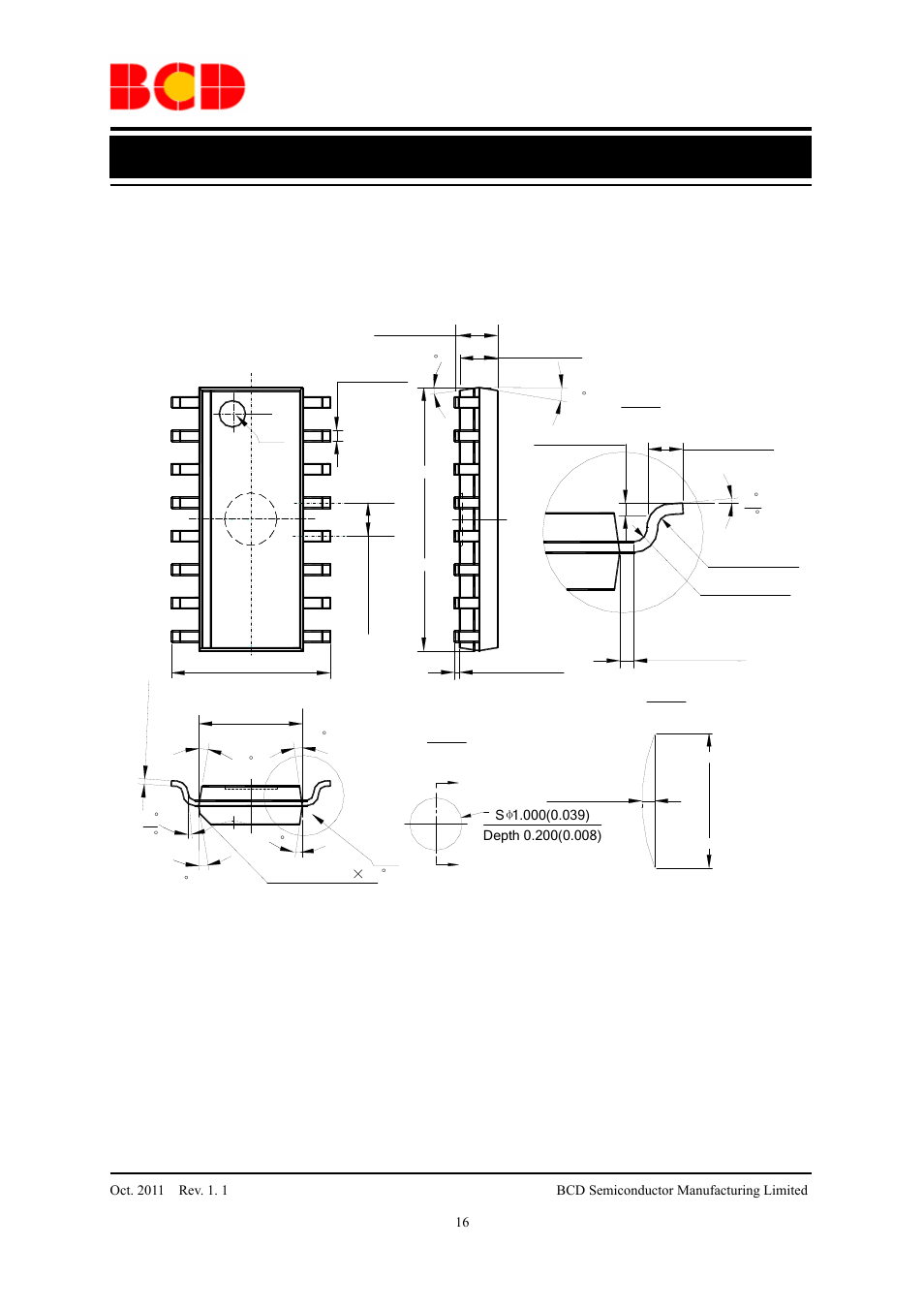 Preliminary datasheet, Mechanical dimensions soic-16 unit: mm(inch) | Diodes AZ4052 User Manual | Page 16 / 18