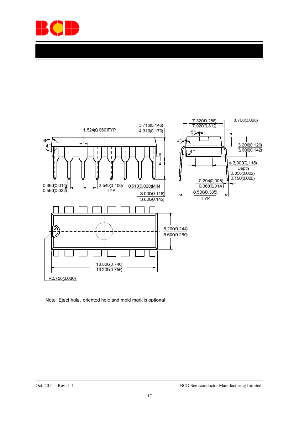 Preliminary datasheet | Diodes AZ4052 User Manual | Page 17 / 18