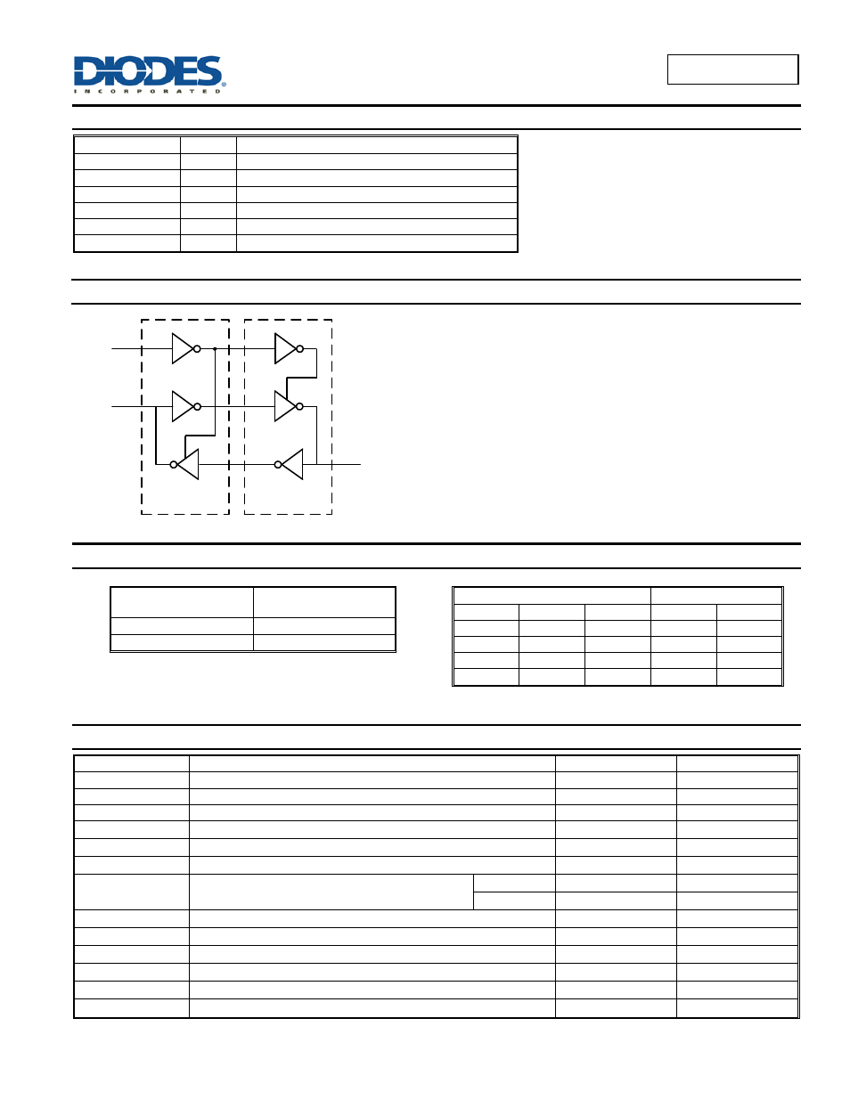 Pin name, Function, Input | Operation, Inputs, Outputs, Pin descriptions, Logic diagram, Function tables, Absolute maximum ratings | Diodes 74LVC1T45 User Manual | Page 2 / 14