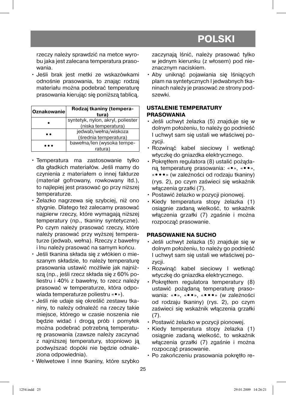 Polski | Vitek VT-1254 User Manual | Page 25 / 48