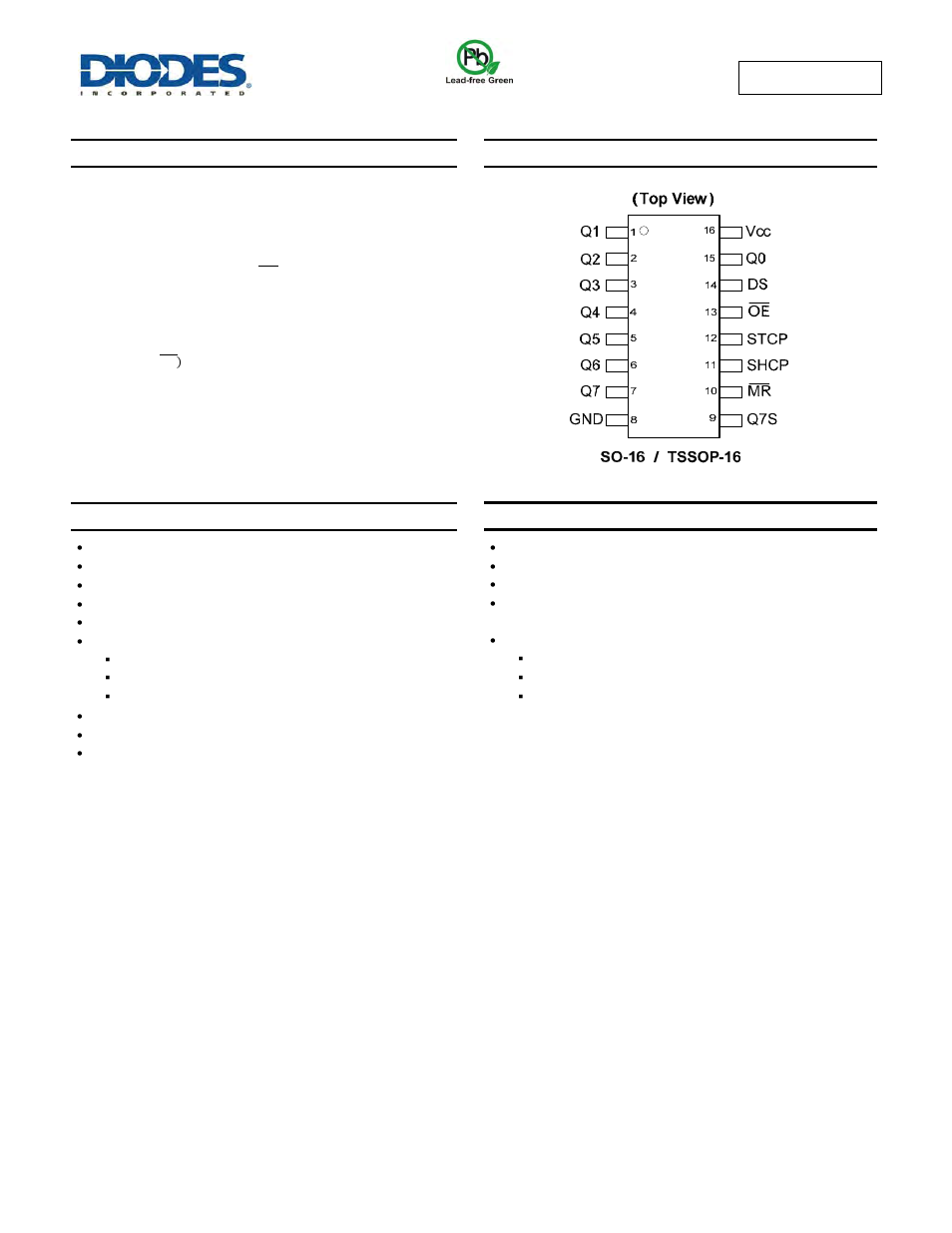 Diodes 74AHCT595 User Manual | 10 pages