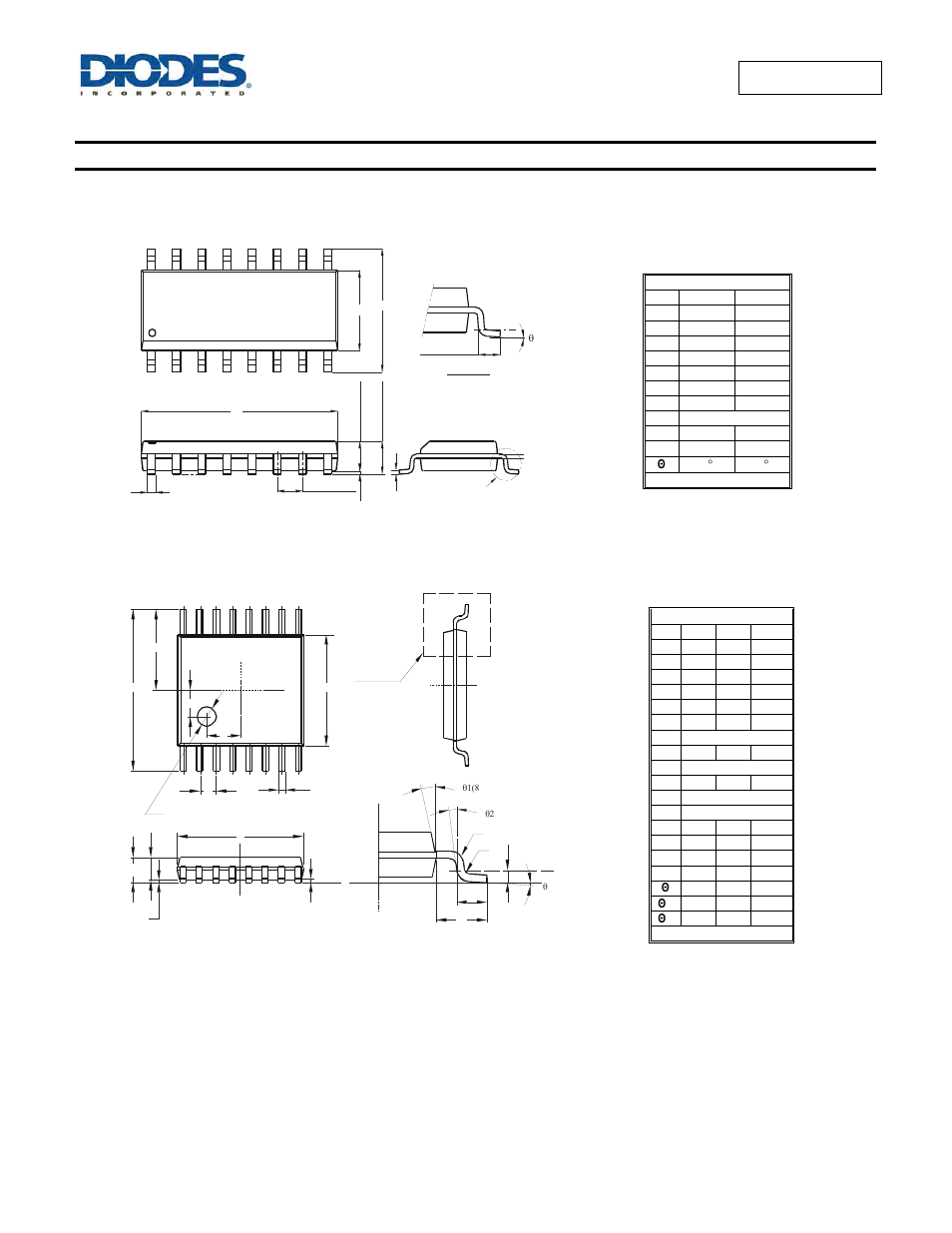 Package outline dimensions | Diodes 74AHCT595 User Manual | Page 8 / 10