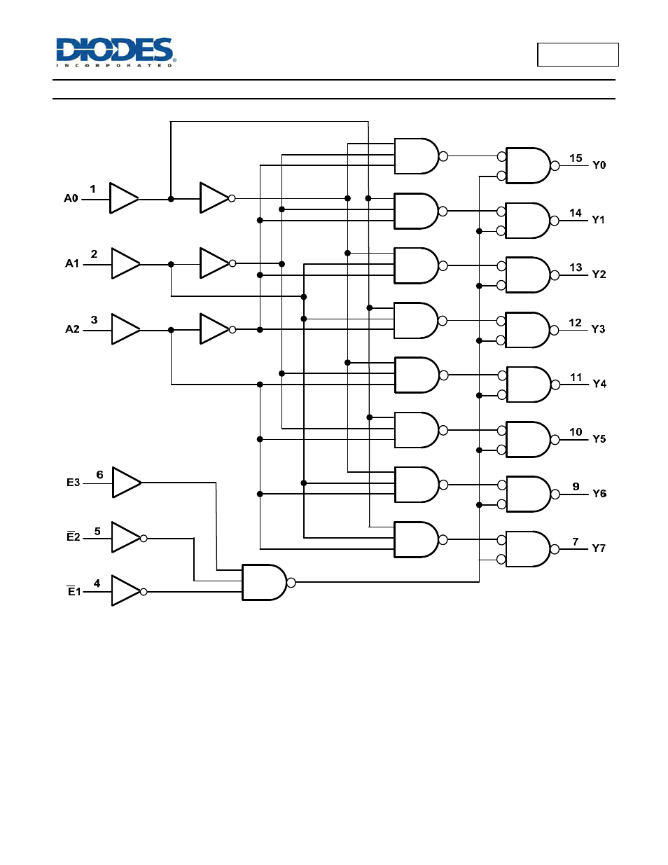 Logic diagram | Diodes 74HC138 User Manual | Page 3 / 10