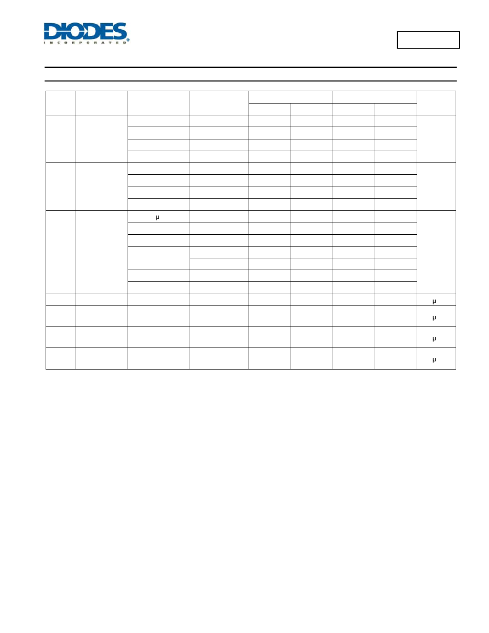 74lvc07a, Electrical characteristics | Diodes 74LVC07A User Manual | Page 4 / 10