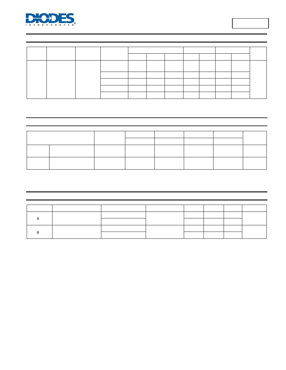 74lvc07a switching characteristics, Operating characteristics, Package characteristics | Diodes 74LVC07A User Manual | Page 5 / 10