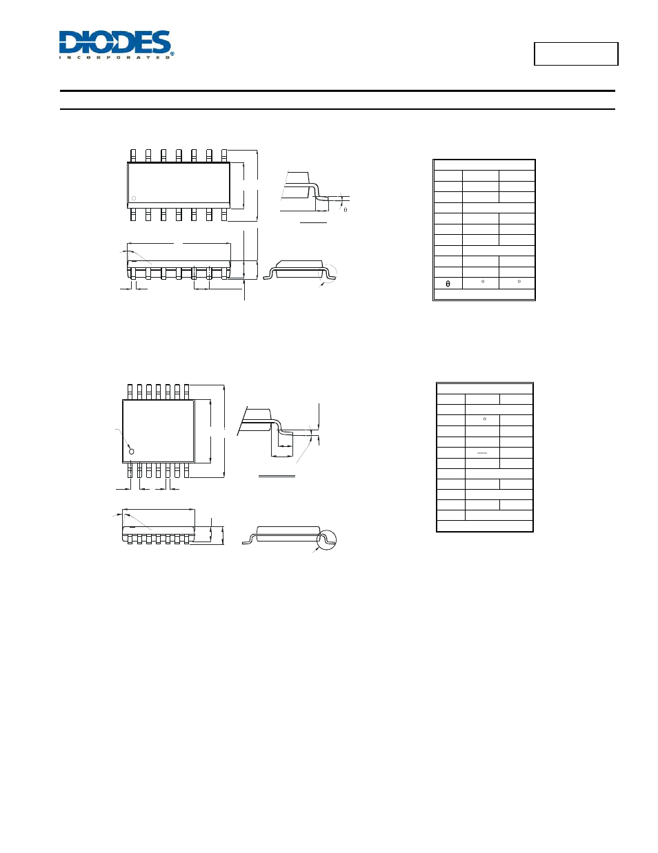 74lvc08a, Package outline dimensions | Diodes 74LVC08A User Manual | Page 8 / 10