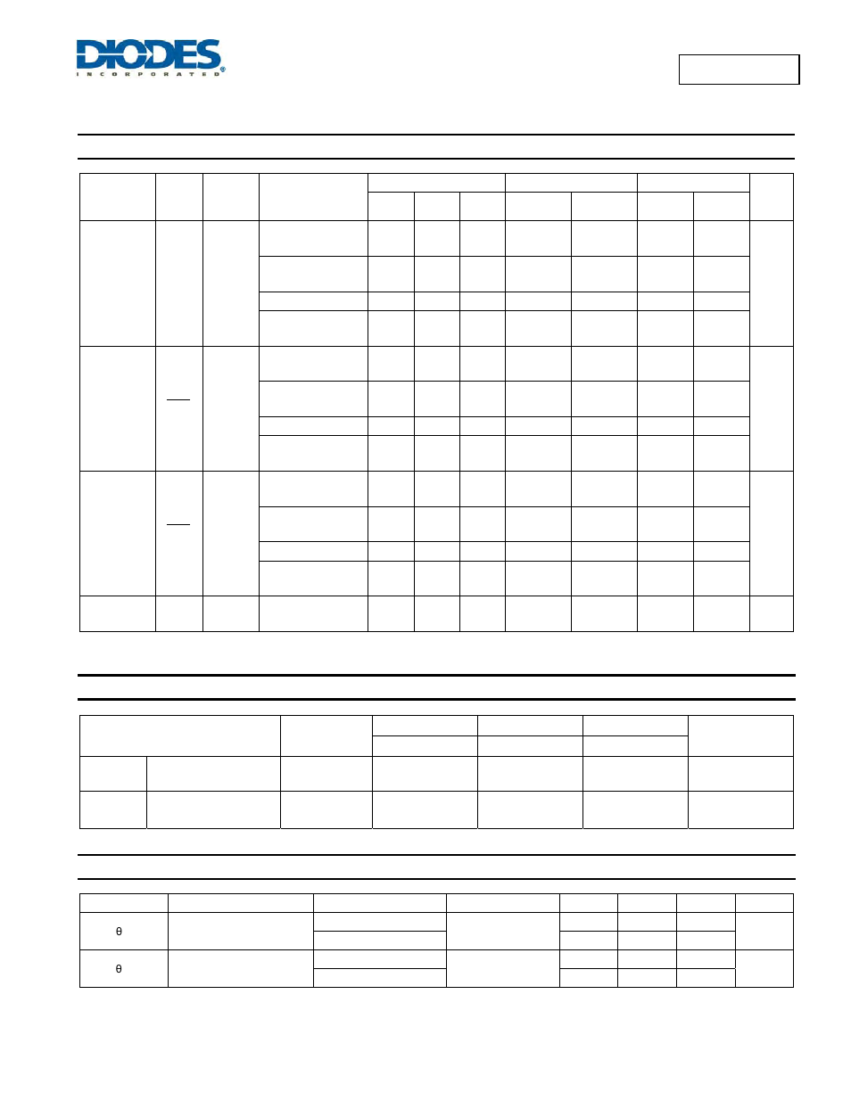 Switching characteristics, Operating characteristics, Package characteristics | Diodes 74LVC125A User Manual | Page 5 / 10