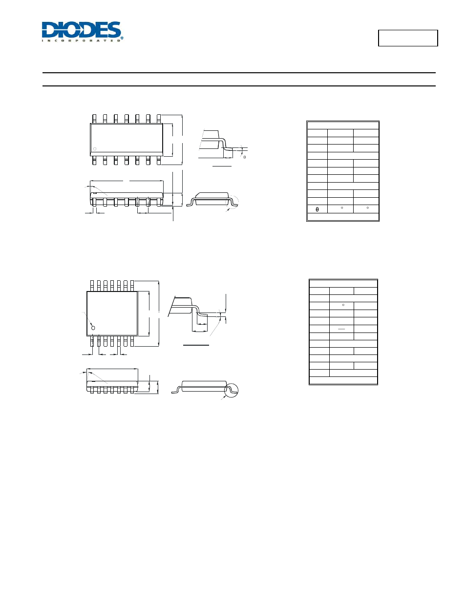 74lvc14a, Package outline dimensions | Diodes 74LVC14A User Manual | Page 8 / 10