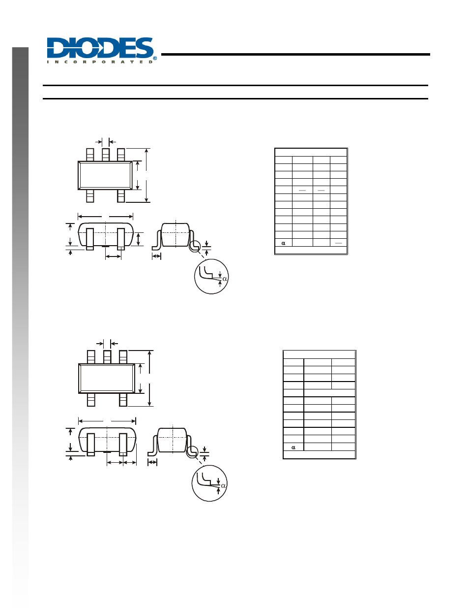 Single inverter gate, New prod uc t package outline dimensions | Diodes 74AHC1G04 User Manual | Page 7 / 8