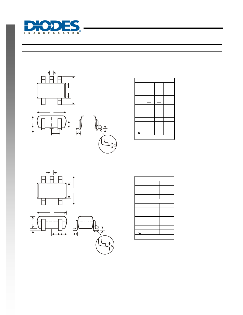 Single buffer gate with 3-state output, New prod uc t package outline dimensions | Diodes 74AHC1G126 User Manual | Page 8 / 9