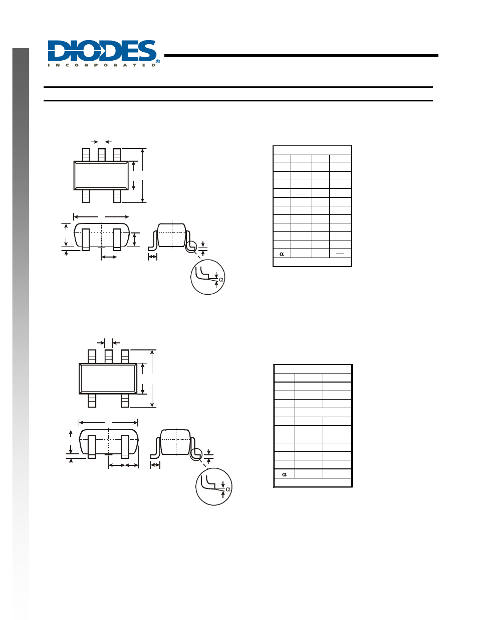 Single 2 input positive or gate, New prod uc t package outline dimensions | Diodes 74AHC1G32 User Manual | Page 7 / 8