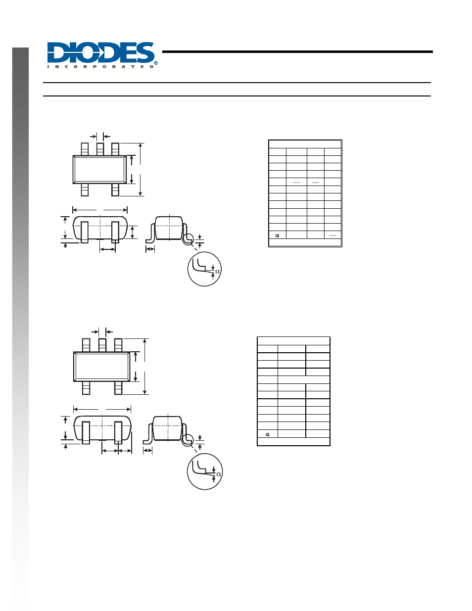 Single buffer gate with 3-state output, New prod uc t package outline dimensions | Diodes 74AHCT1G125 User Manual | Page 8 / 9