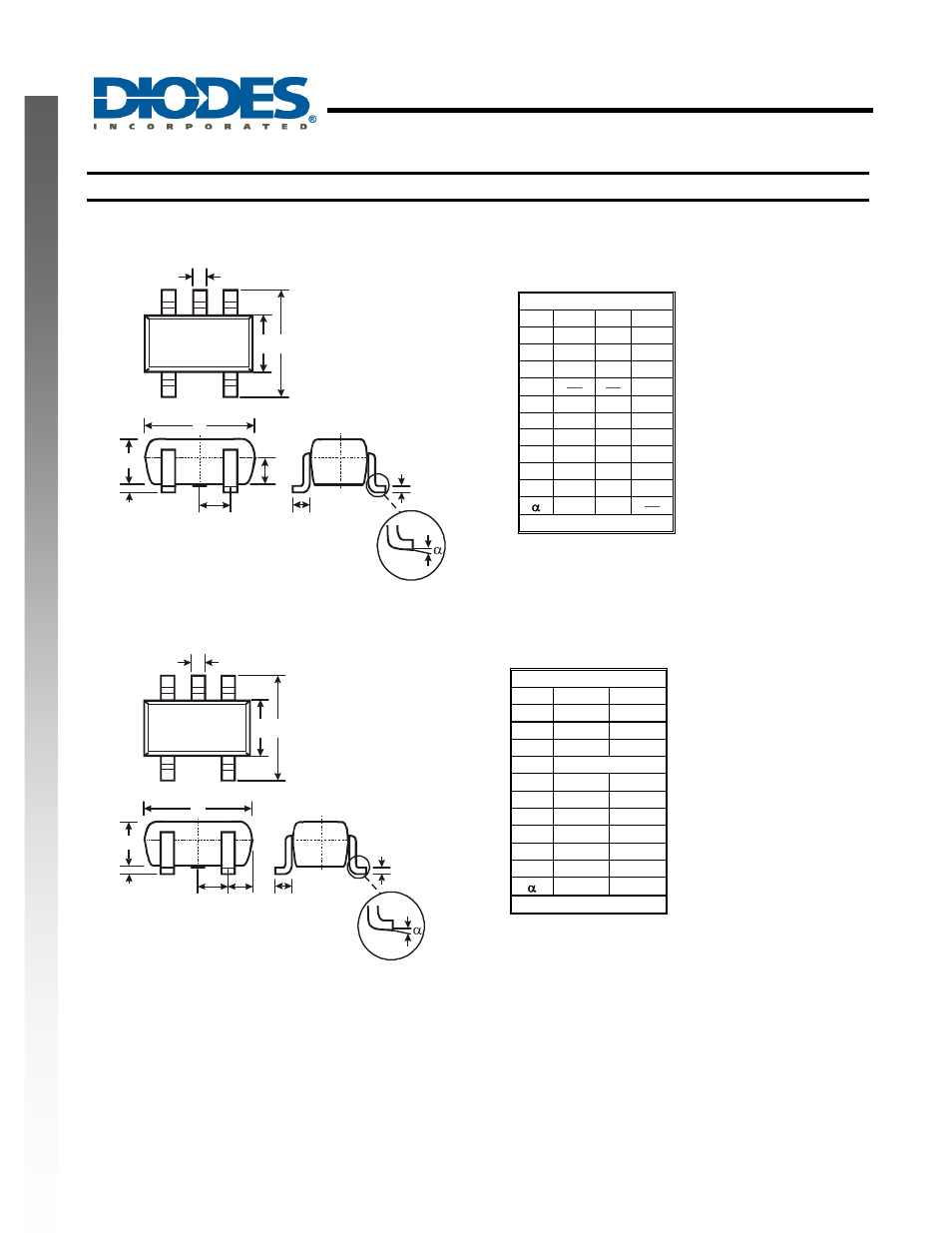 Single schmitt-trigger invereter, New prod uc t package outline dimensions | Diodes 74AHCT1G14 User Manual | Page 7 / 8