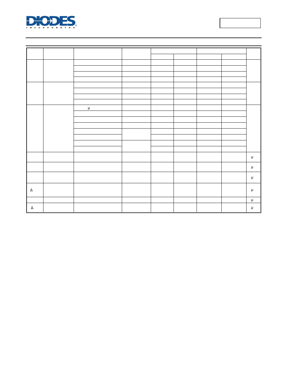 Electrical characteristics | Diodes 74AUP1G07 User Manual | Page 4 / 14
