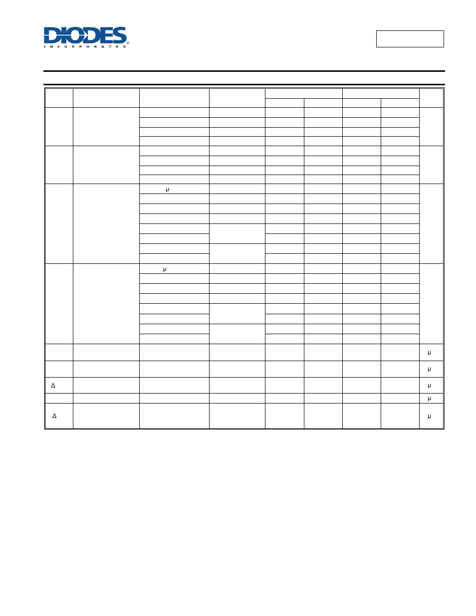 Electrical characteristics | Diodes 74AUP1G08 User Manual | Page 4 / 14