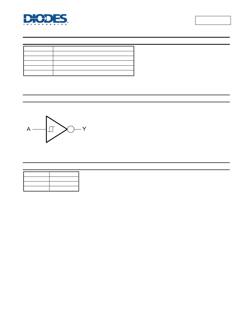 Pin descriptions, Logic diagram, Function table | Diodes 74AUP1G14 User Manual | Page 2 / 14