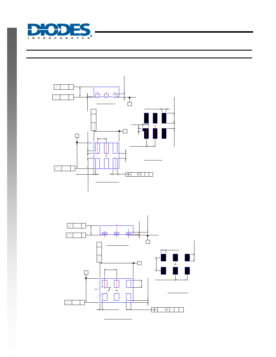 Single 3 input positive nand gate, New prod uc t package outline dimensions, Bottom view side view | Top view | Diodes 74LVC1G10 User Manual | Page 12 / 13