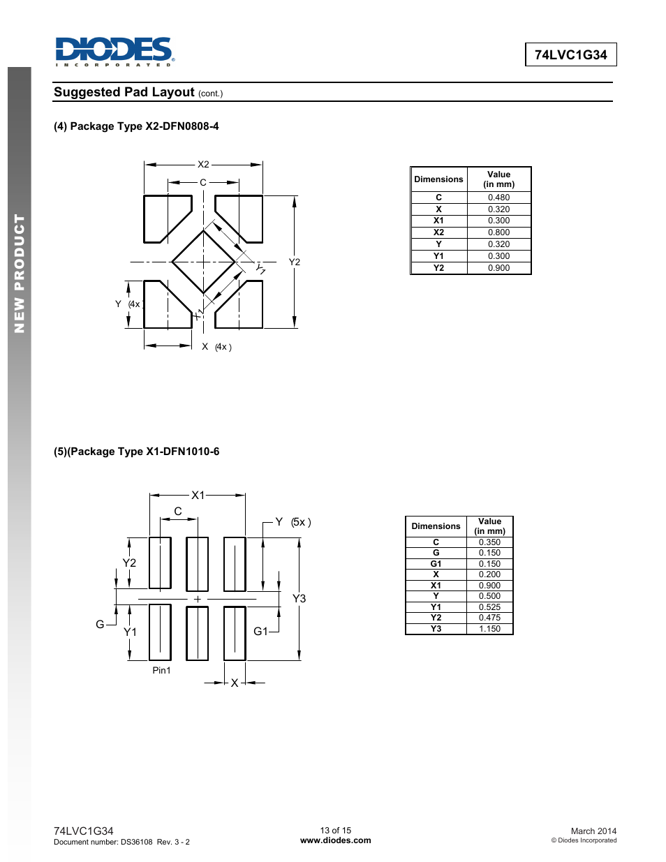 Diodes 74LVC1G34 User Manual | Page 13 / 15