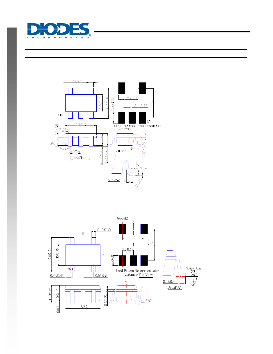 Single 2 input positive nand gate, New prod uc t package outline dimensions | Diodes 74LVCE1G00 User Manual | Page 11 / 14