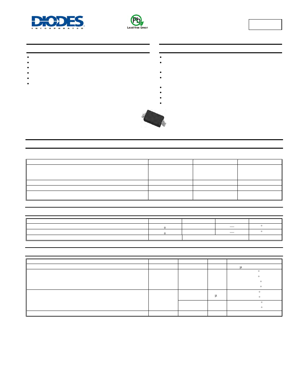Diodes B0540W User Manual | 3 pages