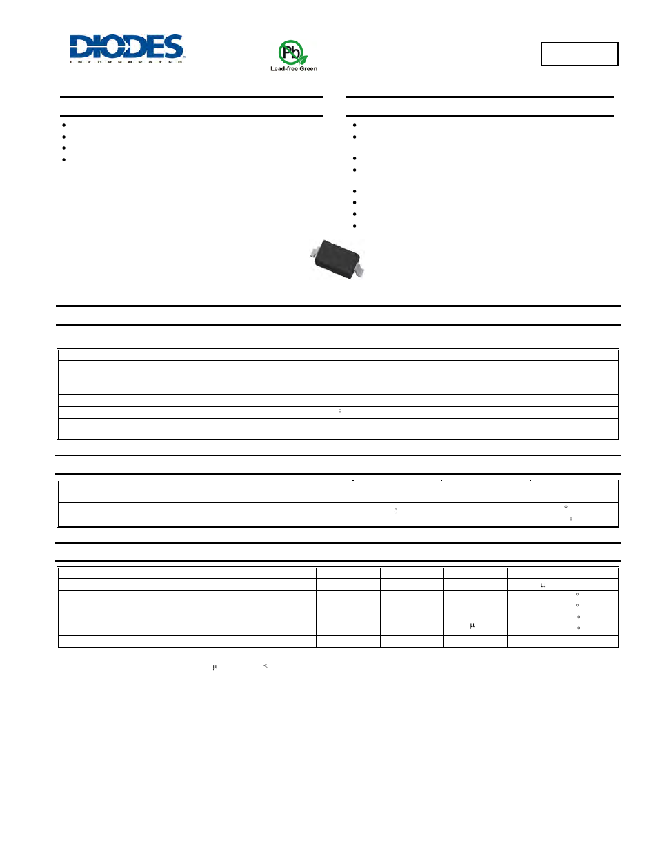 Diodes B0530W User Manual | 3 pages