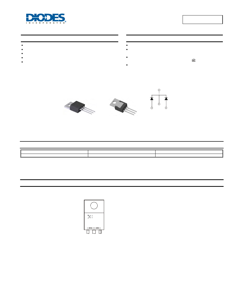 Diodes MBR10150CTP User Manual | 4 pages