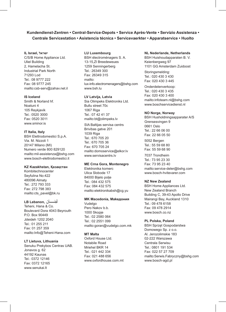 Bosch TDS 2510 User Manual | Page 120 / 122