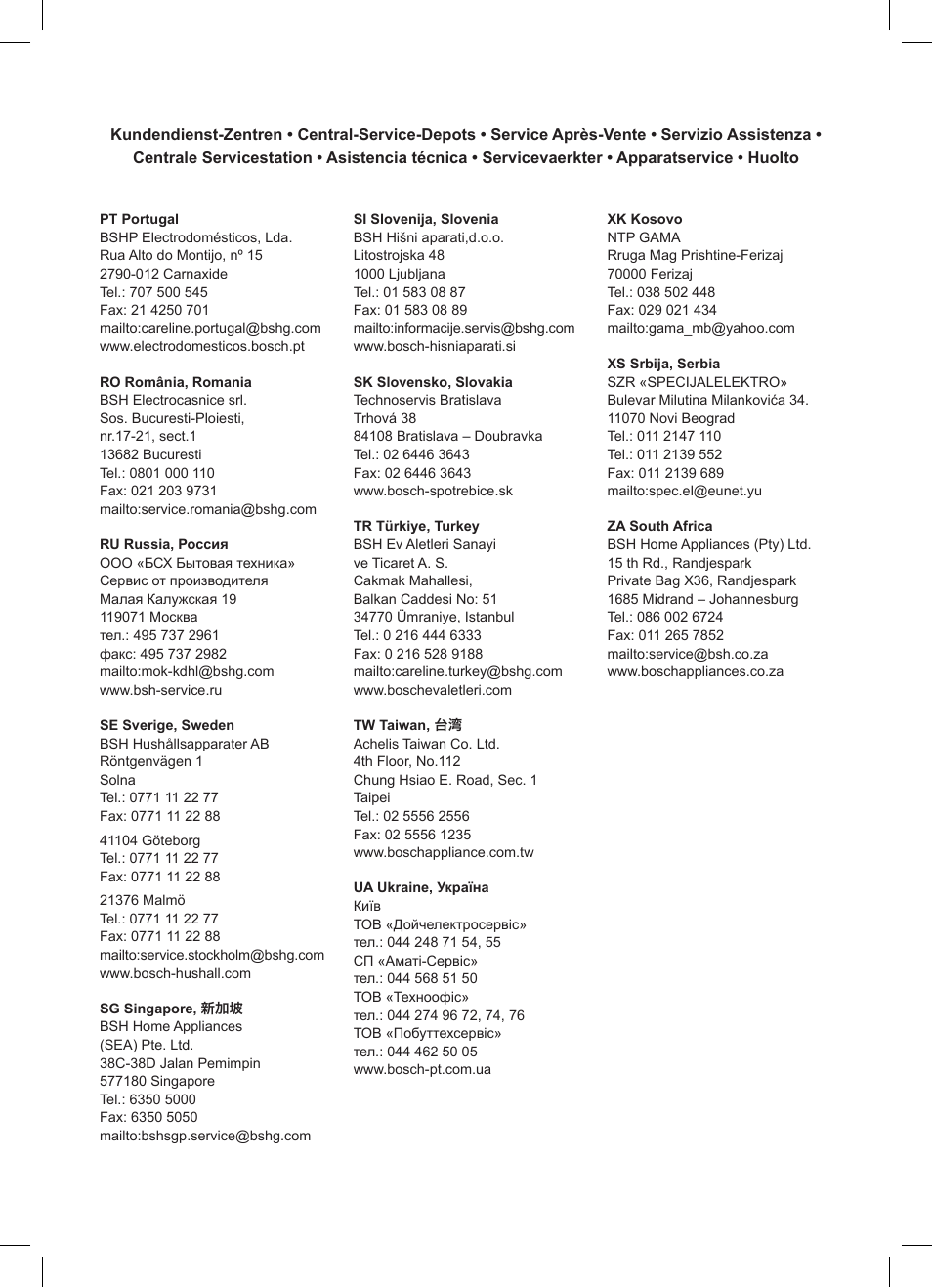 Bosch TDS 2510 User Manual | Page 121 / 122