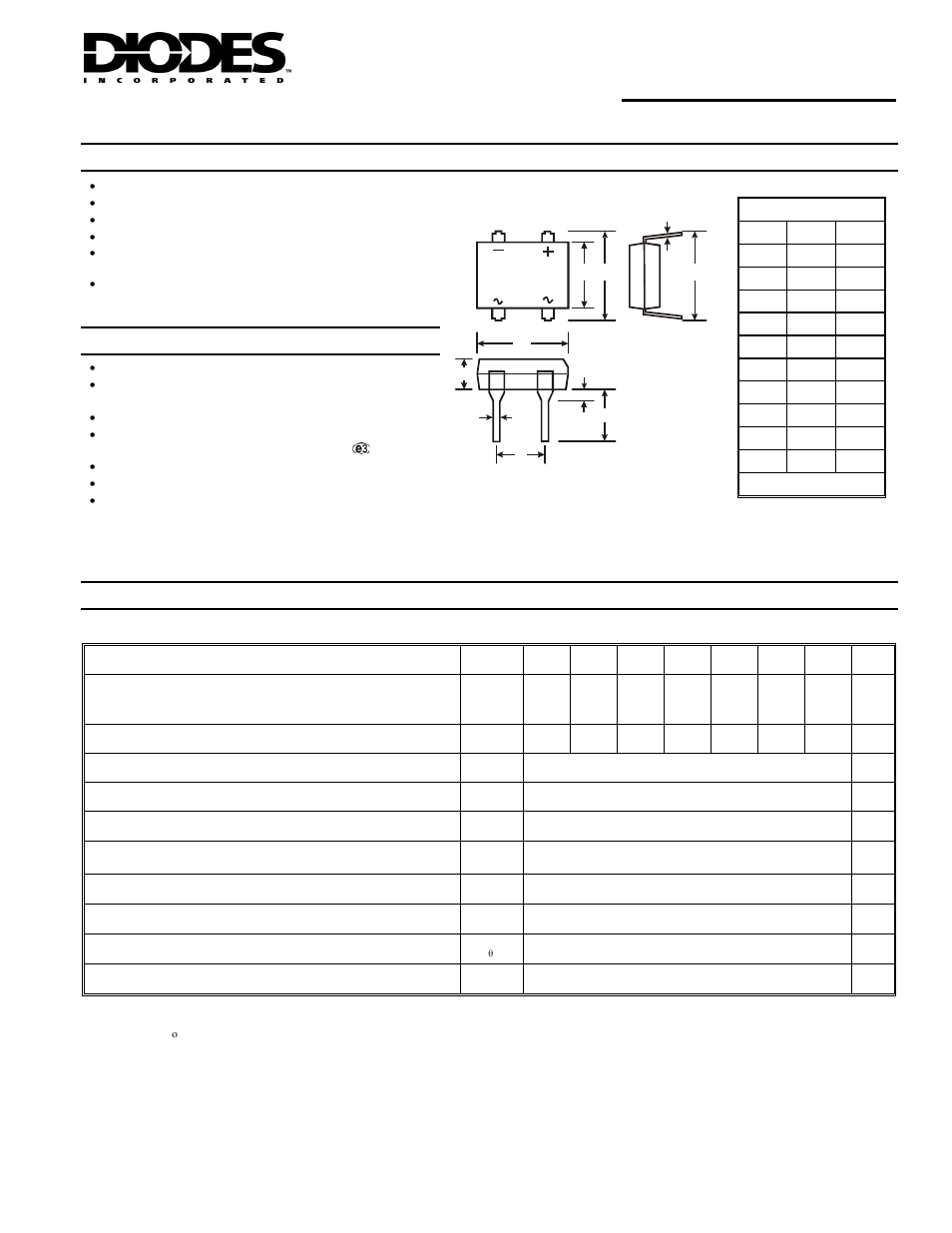 Diodes DF005M - DF10M User Manual | 3 pages