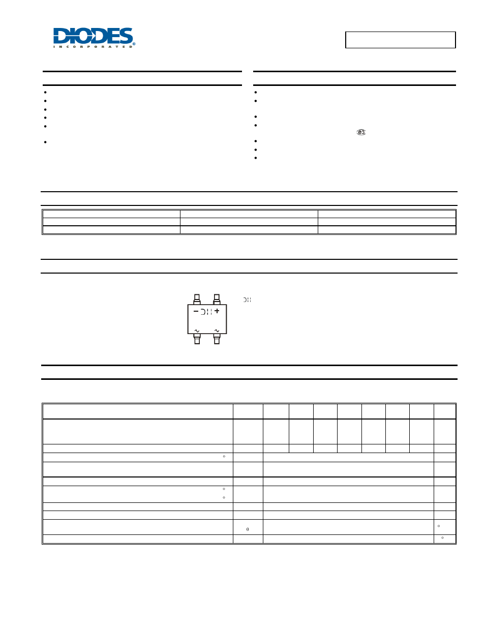 Diodes DF15005S – DF1510S User Manual | 3 pages