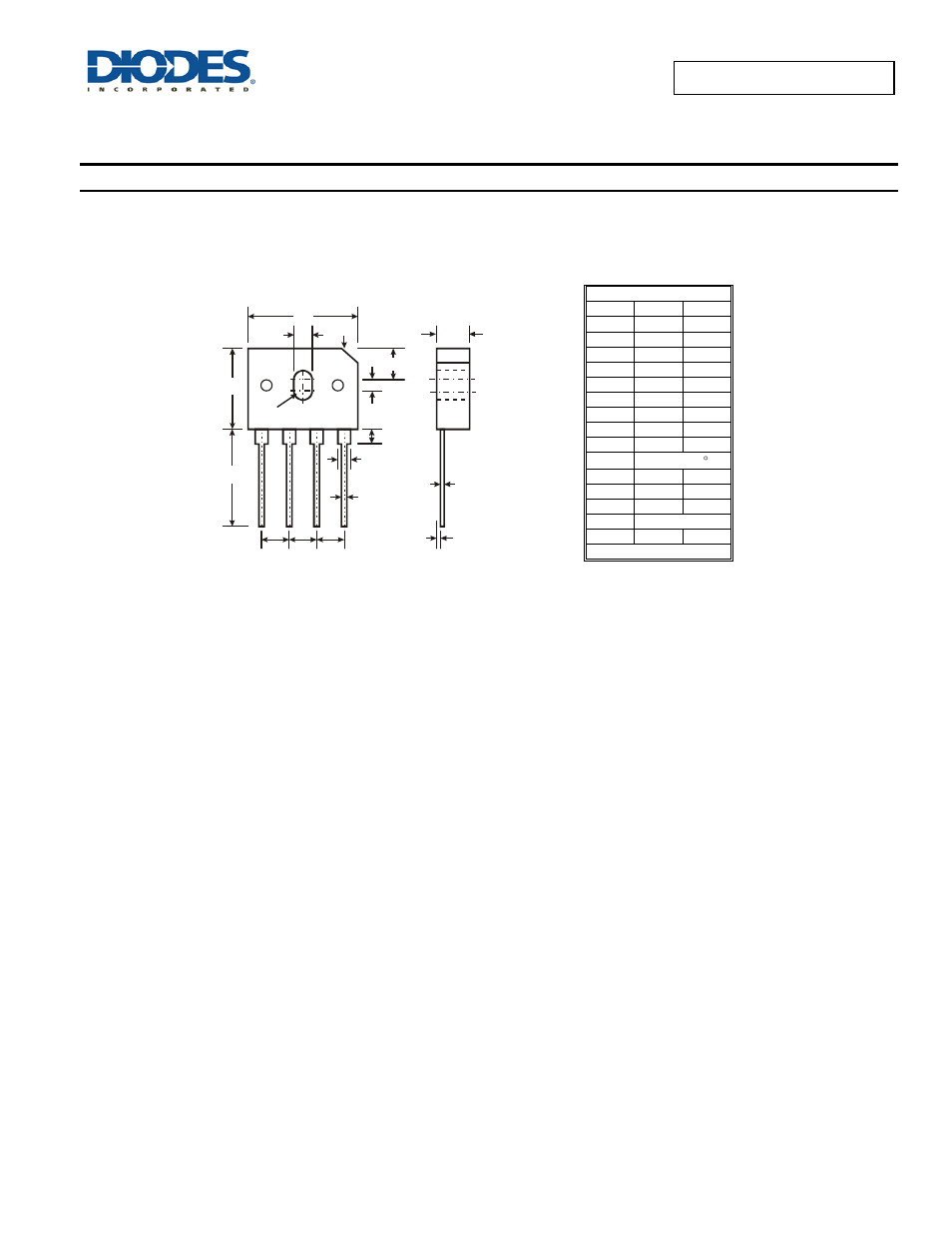 Package outline dimensions | Diodes GBU10005 - GBU1010 User Manual | Page 3 / 4